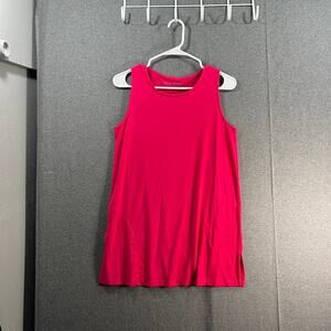 Susan Graver Modern Essentials Res Liquid Knit Tunic Tank Rose Tropica, X-Small